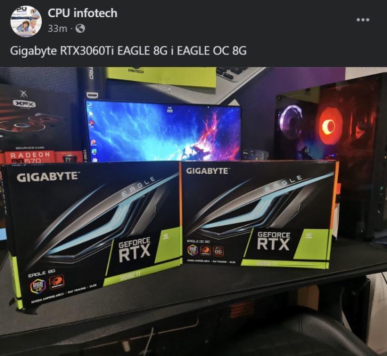 Gigabyte GeForce RTX 3060 Ti 8GB GDDR6 Eagle OC (rev. 2.0) Κάρτα Γραφικών